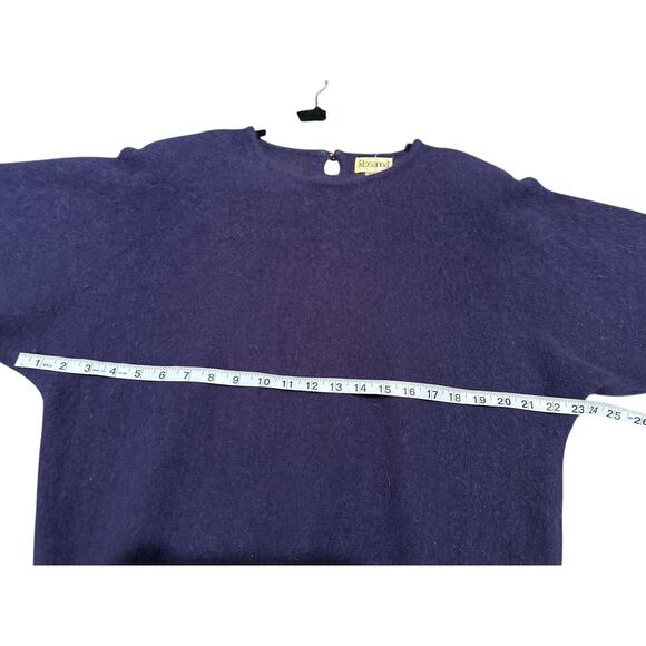 Rosanna sweater angora (rabbit hair) blend Size M Purple Color fuzzy texture.Y2K - Picture 6 of 8